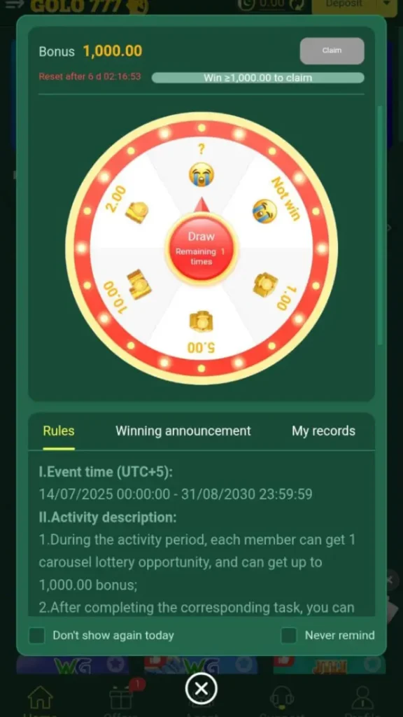 Golo777 Game